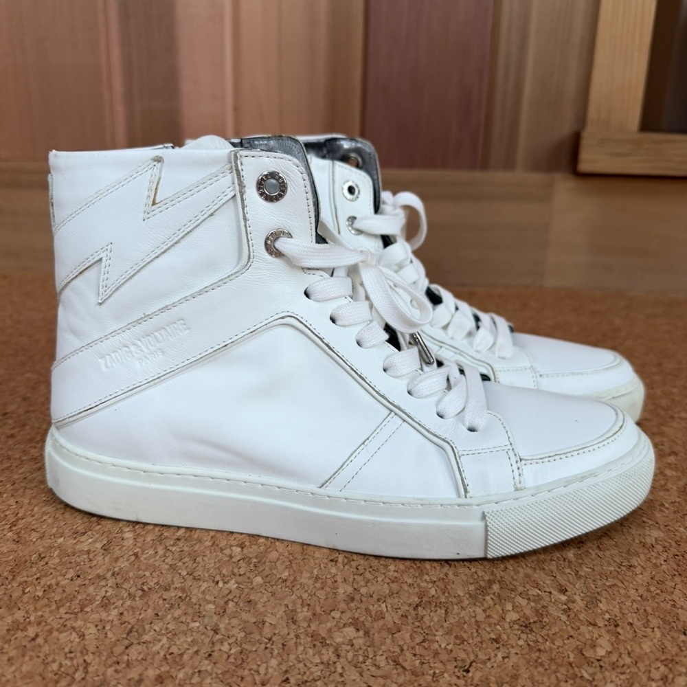 Zadig & Voltaire White High-Top Sneakers
